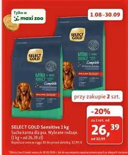 Maxi Zoo Sucha karma dla psa SELECT GOLD Sensitive Mini Adult oferta