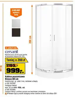 OBI Kabina prysznicowa Cersanit Brasco 80 cm oferta