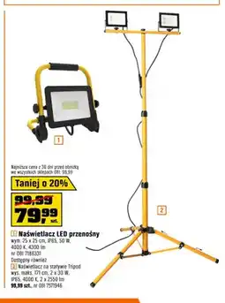 OBI Naświetlacz LED przenośny oferta