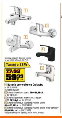 OBI Bateria umywalkowa czarna Ogliastra oferta