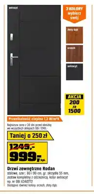 OBI Drzwi zewnętrzne Rodan oferta