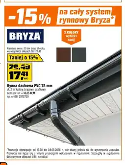 OBI Rynna dachowa PVC Bryza 75 mm oferta