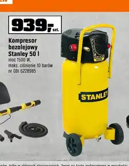 OBI Kompresor bezolejowy Stanley oferta