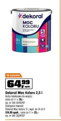 OBI Farba lateksowa Dekoral Moc Koloru oferta