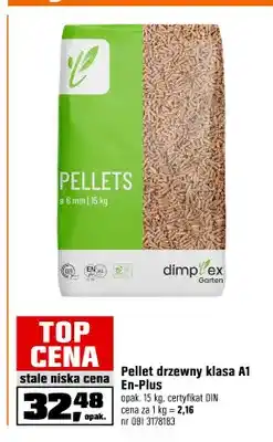 OBI Pellet drzewny klasa A1 En-Plus Dimplex oferta