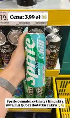 Dino Napój gazowany Sprite Chill Zero Sugar Mint oferta