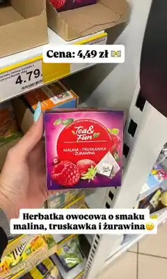 Dino Herbatka owocowa Tea & Fun malina, truskawka, żurawina oferta