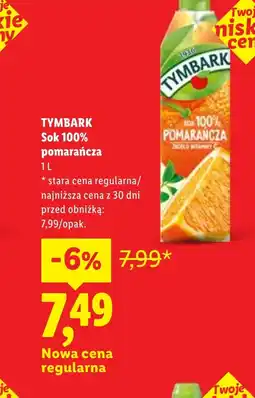 Lidl Sok Tymbark oferta
