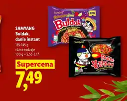 Lidl Danie instant Buldak Samyang oferta