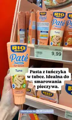 ALDI Pasta z tuńczyka w tubce Rio Mare Paté Tuna oferta