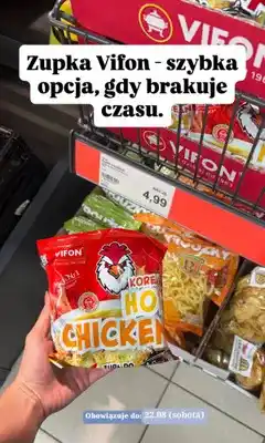 ALDI Zupka z nudlami Vifon Korean Hot Chicken oferta