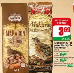 Dino Makaron 12 jaj przepiórczych krajanka oferta
