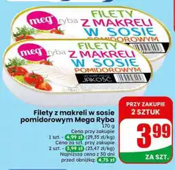 Dino Filety z makreli w sosie pomidorowym Mega Ryba oferta