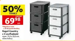 Auchan Regał Country z 3 szufladami oferta