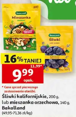 Auchan Śliwki kalifornijskie lub mieszanka orzechowa Bakalland oferta
