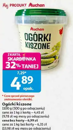 Auchan Ogórki kiszone Auchan oferta