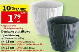Auchan Doniczka plastikowa z podstawką oferta