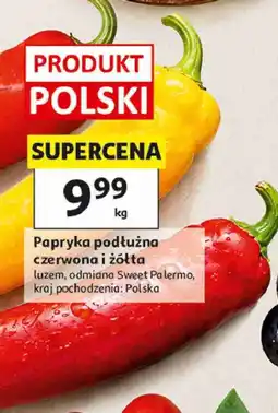 Auchan Papryka podłużna czerwona i żółta oferta