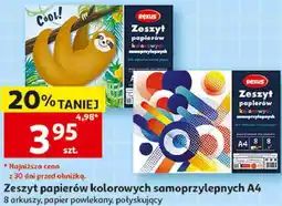 Auchan Rexus Zeszyt papierów kolorowych samoprzylepnych A4 oferta