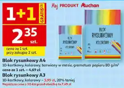 Auchan Blok rysunkowy A4 / A3 oferta