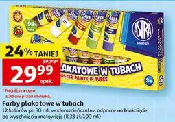 Auchan Farby plakatowe w tubach Astra oferta