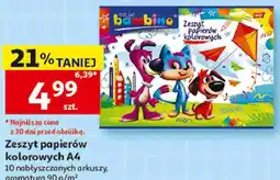 Auchan moje bambino Zeszyt papierów kolorowych A4 oferta