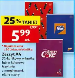 Auchan Zeszyt A4 Coca-Cola / Fanta oferta