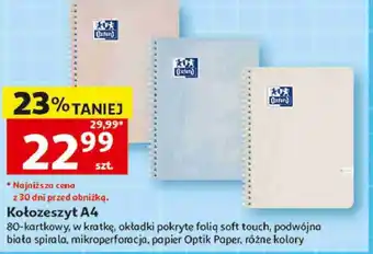 Auchan Kołozeszyt A4 Oxford oferta