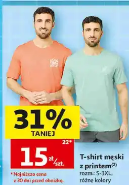 Auchan T-shirt męski z printem Inextenso oferta