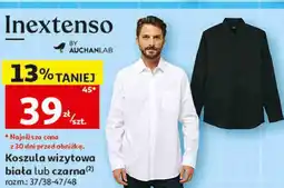 Auchan Inextenso Koszula wizytowa biała lub czarna oferta
