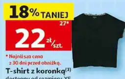 Auchan T-shirt damski z koronką Inextenso oferta