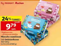 Auchan Mleczko waniliowe lub śmietankowe Auchan oferta