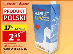 Auchan Mleko UHT 1,5% tł. Auchan oferta