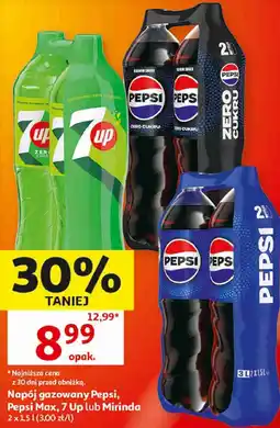 Auchan Napój gazowany Pepsi, Pepsi Max, 7 Up lub Mirinda oferta