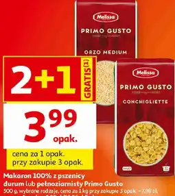 Auchan Makaron 100% z pszenicy durum lub pełnoziarnisty Primo Gusto oferta