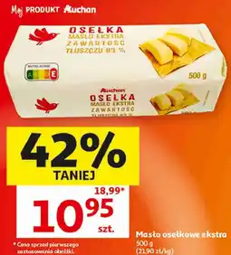 Auchan Masło osełkowe ekstra Osełka Masło Ekstra oferta