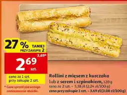 Auchan Rollini z mięsem z kurczaka lub z serem i szpinakiem oferta