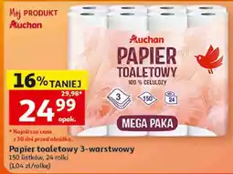 Auchan Papier toaletowy 3-warstwowy Auchan oferta