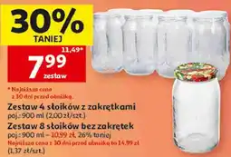 Auchan Zestaw słoików z zakrętkami lub bez zakrętek oferta