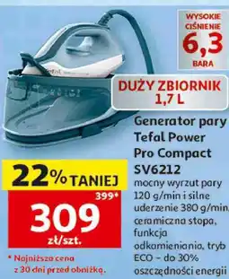Auchan Generator pary Tefal Power Pro Compact SV6212 oferta