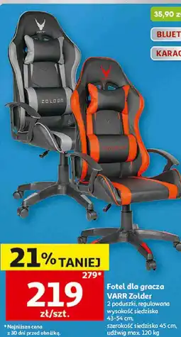 Auchan Fotel dla gracza VARR Zolder oferta