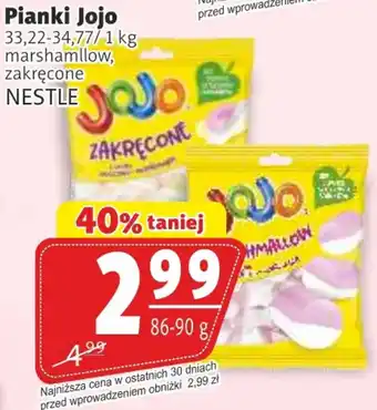 Pianki Jojo marshamlllow, zakręcone NESTLE