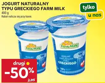 Jogurt Naturalny Typu Greckiego Farm Milk