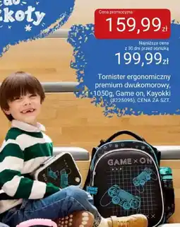 Smyk Tornister ergonomiczny premium dwukomorowy Game on Kayokki oferta