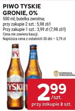 Stokrotka Piwo Tyskie Gronie, 0% oferta