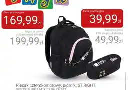 Smyk Plecak czterokomorowy, piórnik, ST.RIGHT oferta
