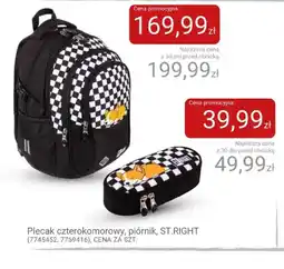 Smyk Plecak czterokomorowy, piórnik, ST.RIGHT oferta