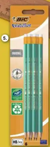 Smyk Ołówek z gumką 6 sztuk, Bic oferta