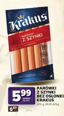 Stokrotka Parówki z szynki bez osłonki Krakus oferta