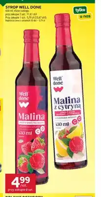 Stokrotka Syrop malinowy Well Done oferta